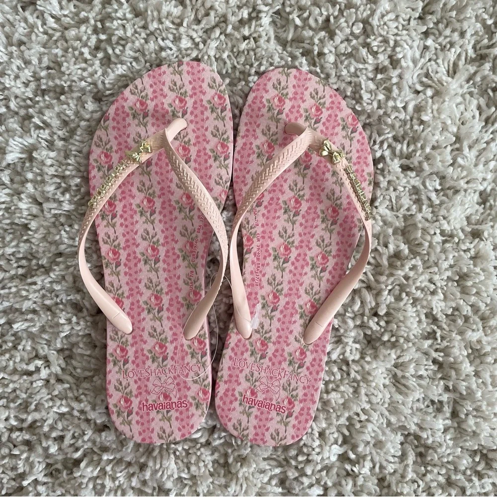 LOVESHACKFANCY Havaianas Flip Flops Sandals Heirloom - Picture 7 of 9